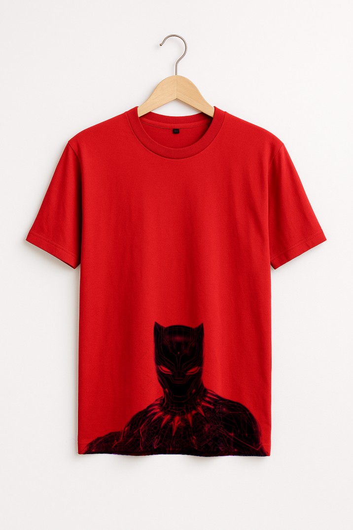 Black Panther Red Oversized T-Shirt – Unleash the Power of Wakanda