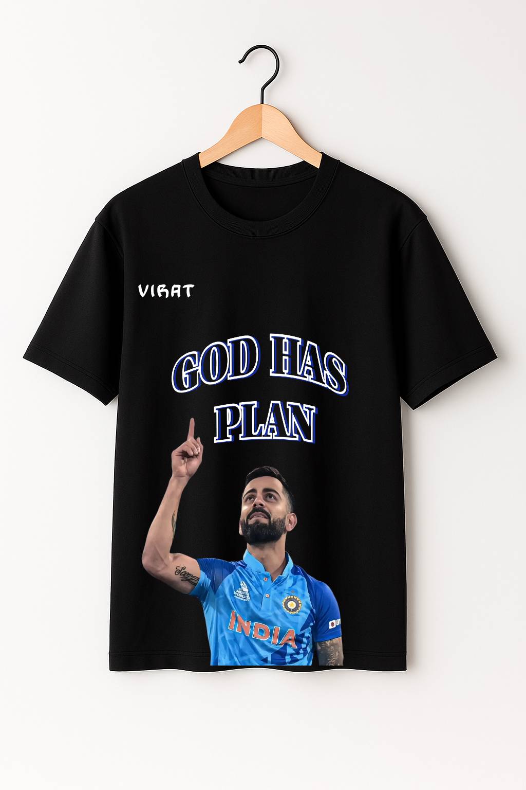 God Has a Plan – Virat Edition Oversize Tshirt