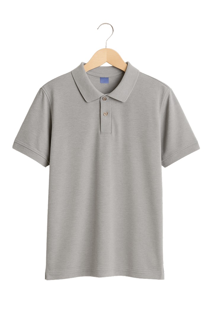 Plain Grey Polo T-Shirt – Timeless, Clean, and Effortlessly Smart