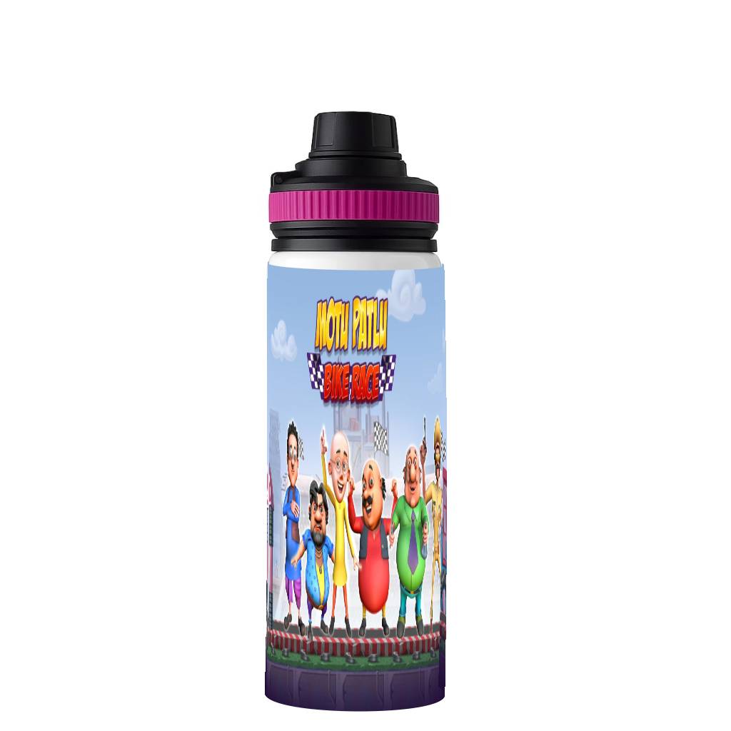 Motu Patlu Printed Bottle – Fun Kids Water Bottle