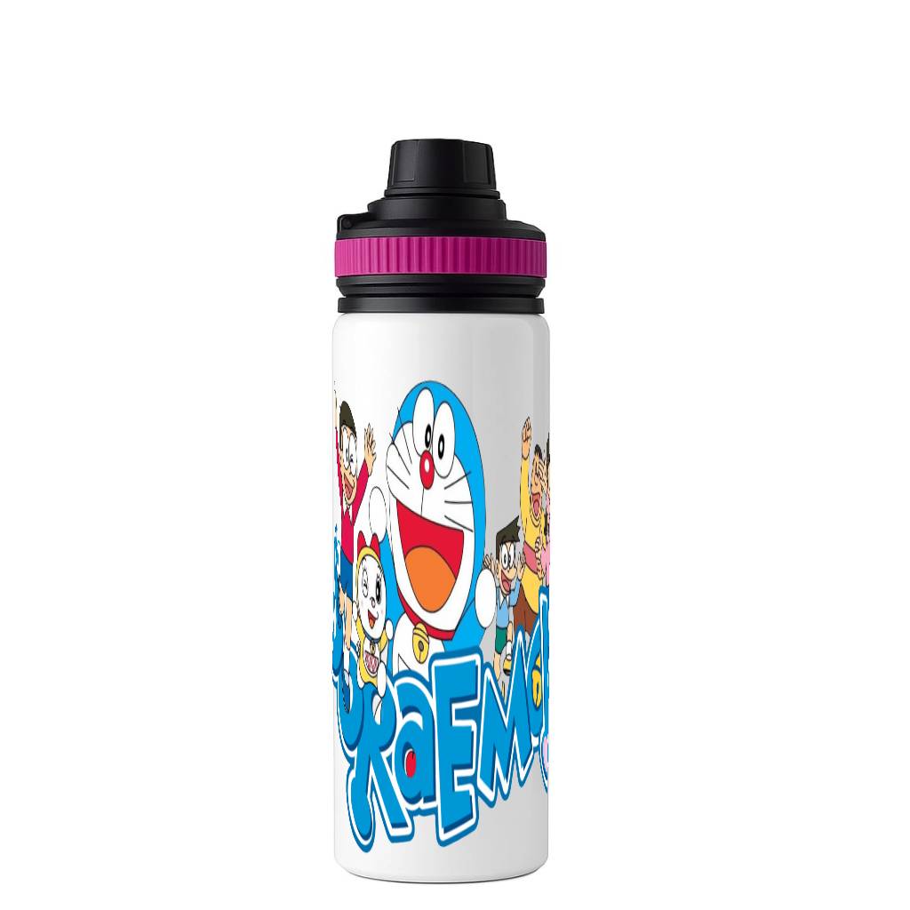 Doraemon & Nobita Printed Bottle – Fun Cartoon Water Bottle for Kids