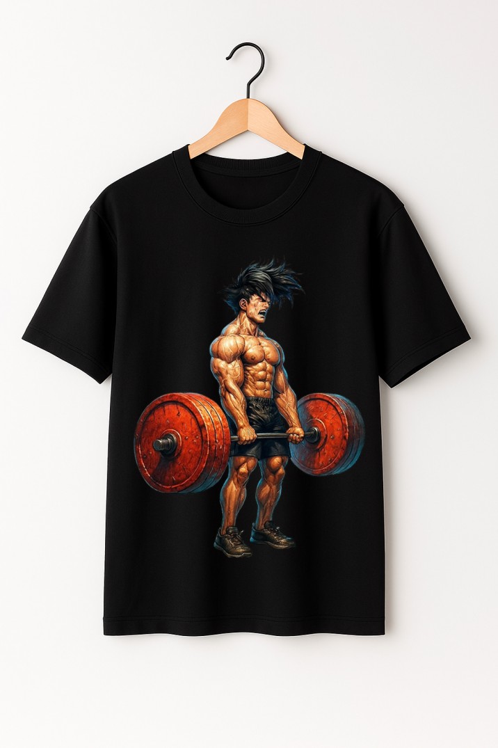 Oversized Black Gym T-Shirt – Built for Strength & Style